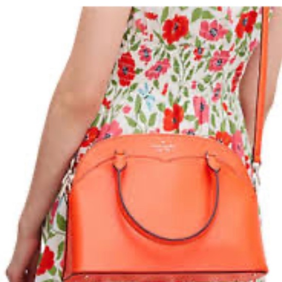 KATE SPADE Payton Medium Dome Satchel in Coral. Like New - Picture 9 of 10